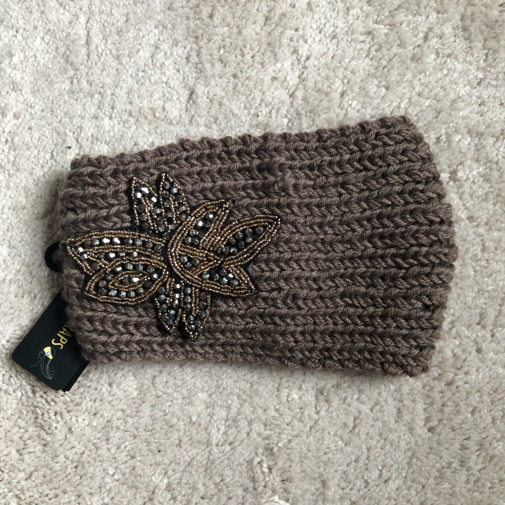Gorgeous embellished winter head wrap